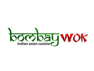 Bombay Wok Indian-Asian Cuisine logo design by DreamLogoDesign