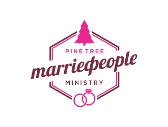 Pine Tree Married People Ministry logo design by rokenrol