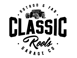Classic Roots Garage Co. - Hotrod & Fab logo design by Ultimatum