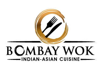 Bombay Wok Indian-Asian Cuisine logo design by PMG