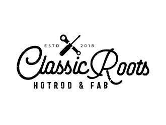 Classic Roots Garage Co. - Hotrod & Fab logo design by akilis13