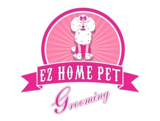 EZ HOME PET GROOMING logo design by ManishKoli