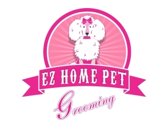 EZ HOME PET GROOMING logo design by ManishKoli