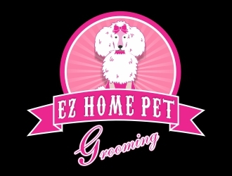EZ HOME PET GROOMING logo design by ManishKoli