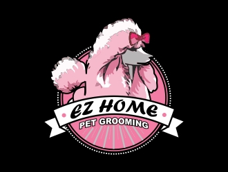 EZ HOME PET GROOMING logo design by ruki