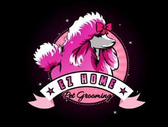 EZ HOME PET GROOMING logo design by LogoInvent