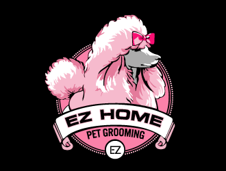 EZ HOME PET GROOMING logo design by bluespix