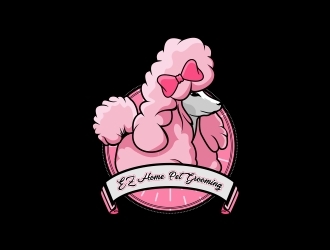 EZ HOME PET GROOMING logo design by naldart
