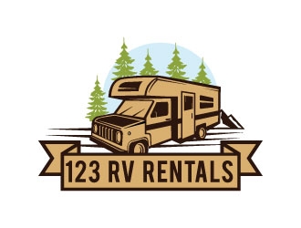 123 RV RENTALS logo design by Suvendu