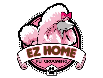 EZ HOME PET GROOMING logo design by jaize
