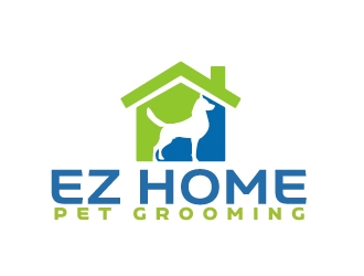 EZ HOME PET GROOMING logo design by ElonStark