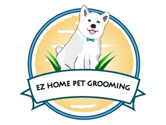 EZ HOME PET GROOMING logo design by BeezlyDesigns