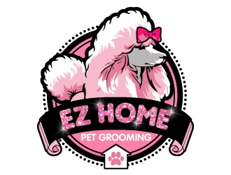 EZ HOME PET GROOMING logo design by jaize
