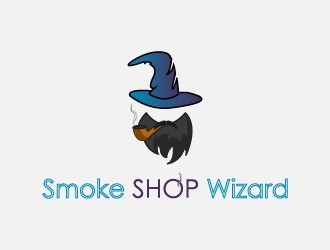 Smoke Shop Wizard logo design by BeezlyDesigns