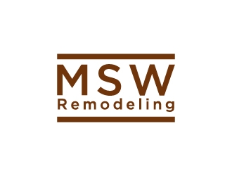 MSW Remodeling  logo design by wongndeso