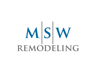 MSW Remodeling  logo design by rief