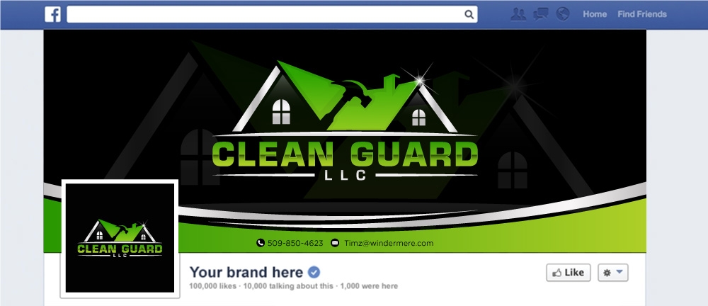 Clean Guard LLC logo design by Boomstudioz