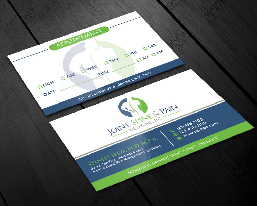 Joint, Spine & Pain Medicine, P.C. logo design by Boomstudioz