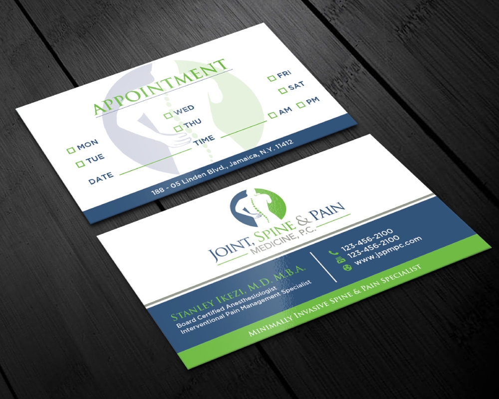 Joint, Spine & Pain Medicine, P.C. logo design by Boomstudioz