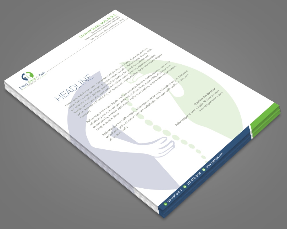 Joint, Spine & Pain Medicine, P.C. logo design by Boomstudioz