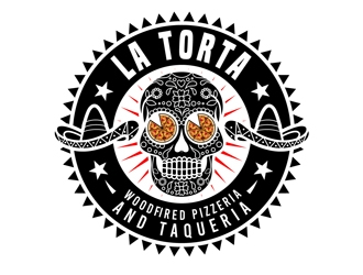 La Torta Woodfired Pizzeria and Taqueria logo design by DreamLogoDesign