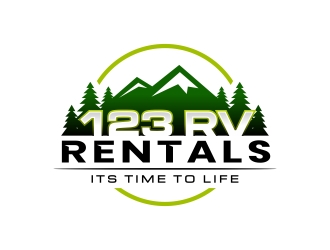 123 RV RENTALS logo design by Mbezz