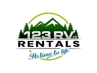 123 RV RENTALS logo design by Mbezz