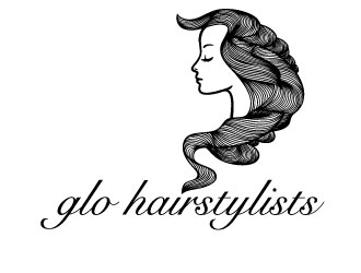 glo hairstylists  logo design by Godvibes
