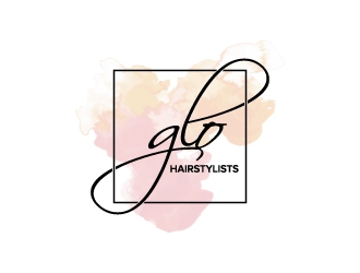 glo hairstylists  logo design by KHAI