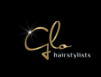 glo hairstylists  logo design by Marianne