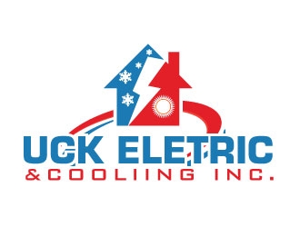 UCK ELETRIC&COOLIING INC. logo design by karjen