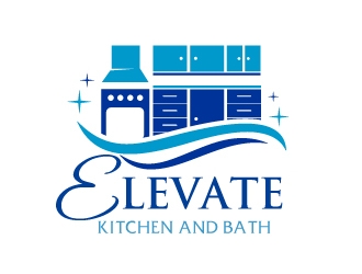 Elevate Kitchen and Bath  logo design by ElonStark