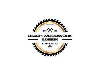 Leach Woodwork & Design logo design by haidar