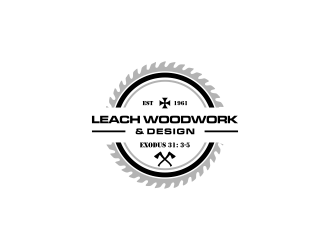 Leach Woodwork & Design logo design by haidar