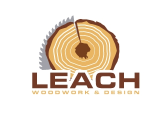 Leach Woodwork & Design logo design by ElonStark