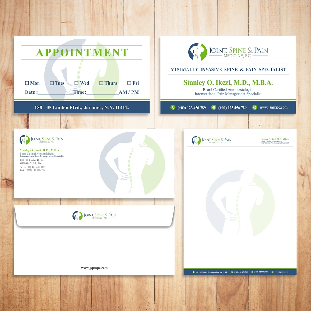 Joint, Spine & Pain Medicine, P.C. logo design by Kindo