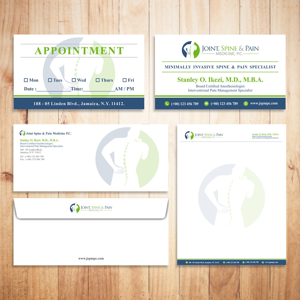 Joint, Spine & Pain Medicine, P.C. logo design by Kindo