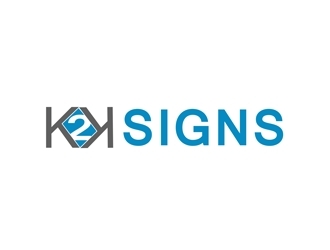 K2K SIGNS logo design by bougalla005
