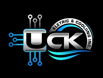 UCK ELETRIC&COOLIING INC. logo design by DreamLogoDesign