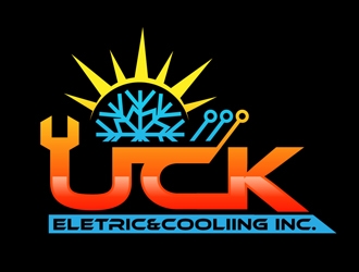 UCK ELETRIC&COOLIING INC. logo design by DreamLogoDesign