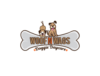 Woof n Wags Doggie Daycare logo design by SiliaD