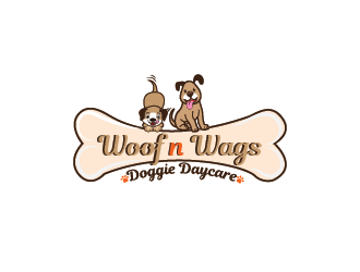 Woof n Wags Doggie Daycare logo design by SiliaD