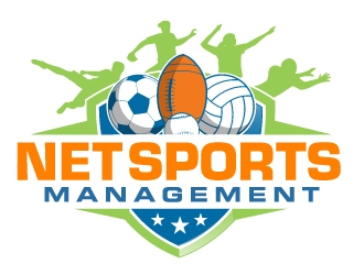 Net Sports Management logo design by ElonStark
