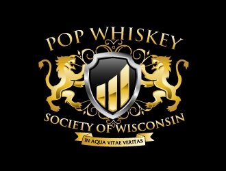 Pop Whiskey Society of Wisconsin logo design by ElonStark