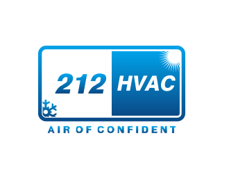 212 HVAC logo design by Girly