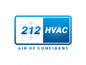 212 HVAC logo design by Girly