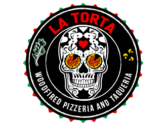 La Torta Woodfired Pizzeria and Taqueria logo design by BeDesign