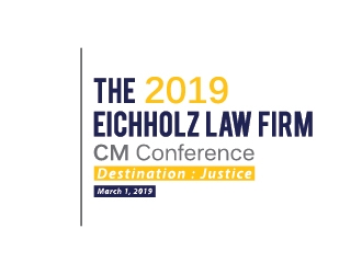 The Eichholz Law Firm 2019 CM Conference logo design by Lovoos