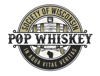 Pop Whiskey Society of Wisconsin logo design by DreamLogoDesign