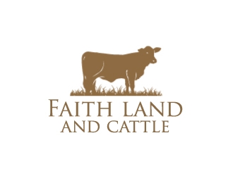 Faith land and cattle  logo design by ElonStark